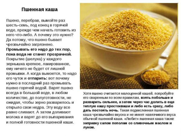 Пшено от цистита: рецепт лечения у женщин и мужчин + отзывы